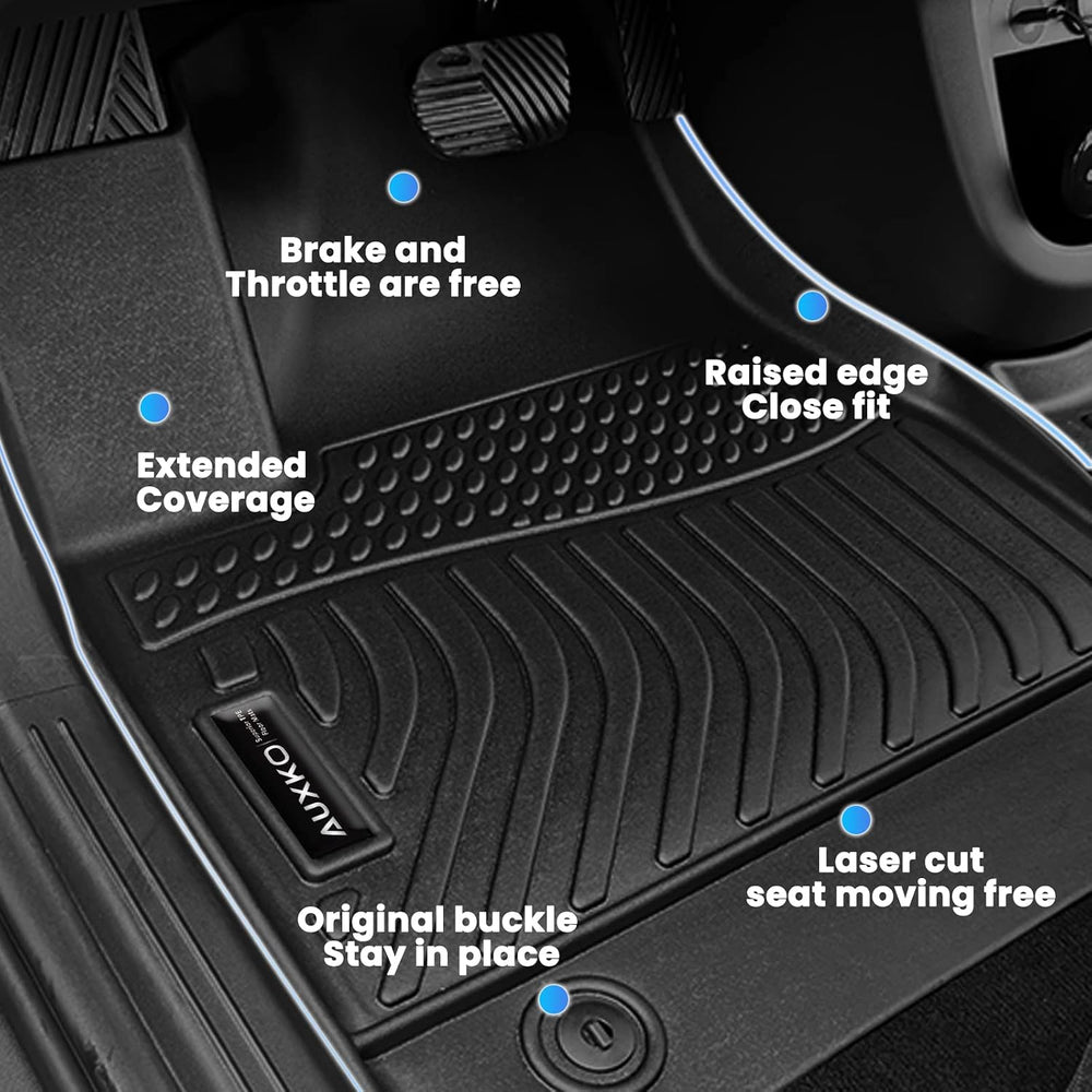 AUXKO Floor Mats Cargo Mat Backrest Mat for Honda Pilot 8 Seat 2016-2022