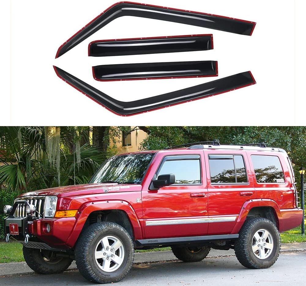 Side Window Deflector Visor Rain Guard, in-Channel Style Shatterproof Dark Sm...