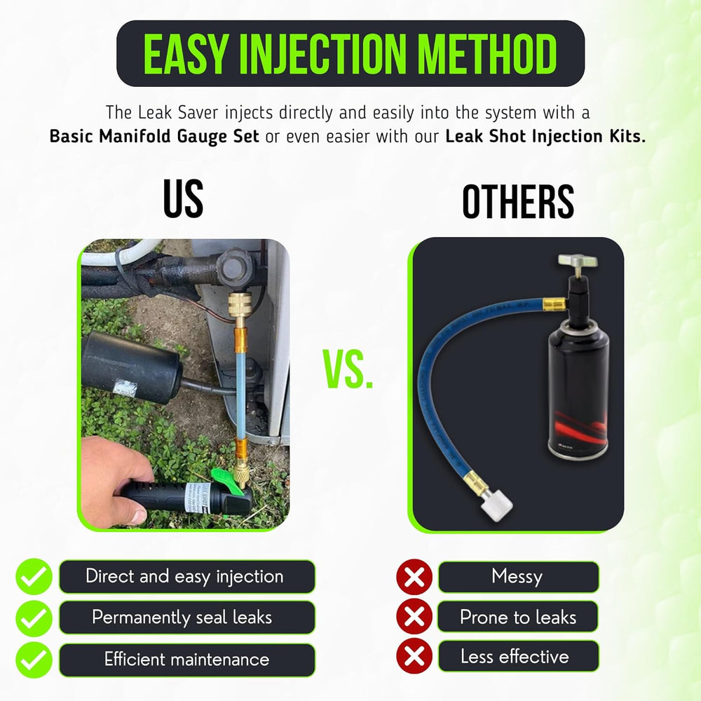 Leak Saver Direct Inject Ultimate 3-in-1 | AC Refrigerant Leak Sealer | with ...