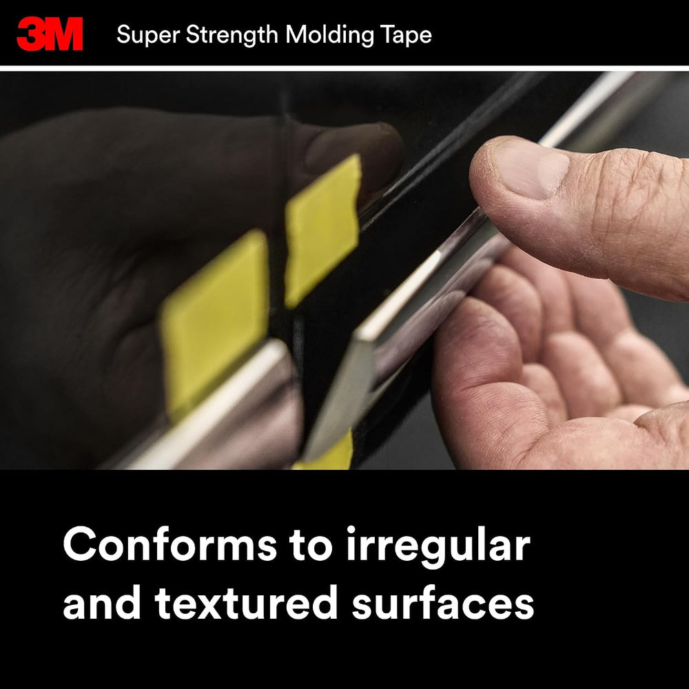 3M Super Strength Molding Tape 03609, 1/2 in x 5 ft, 6 Rolls (30 ft Total)