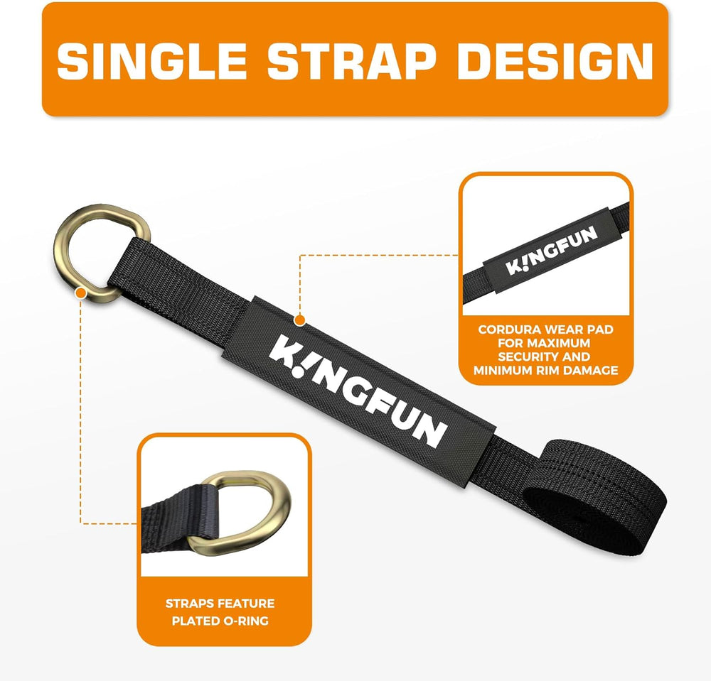 Car Tie Down Straps for Trailers （4 Pack）– Heavy Duty 2" x 120" Tra...