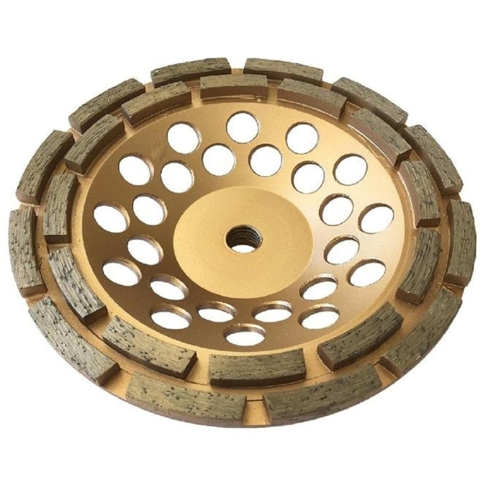 7" Diamond Grinding Wheel for Concrete 24 Dbl Row Segments 5/8"-11
