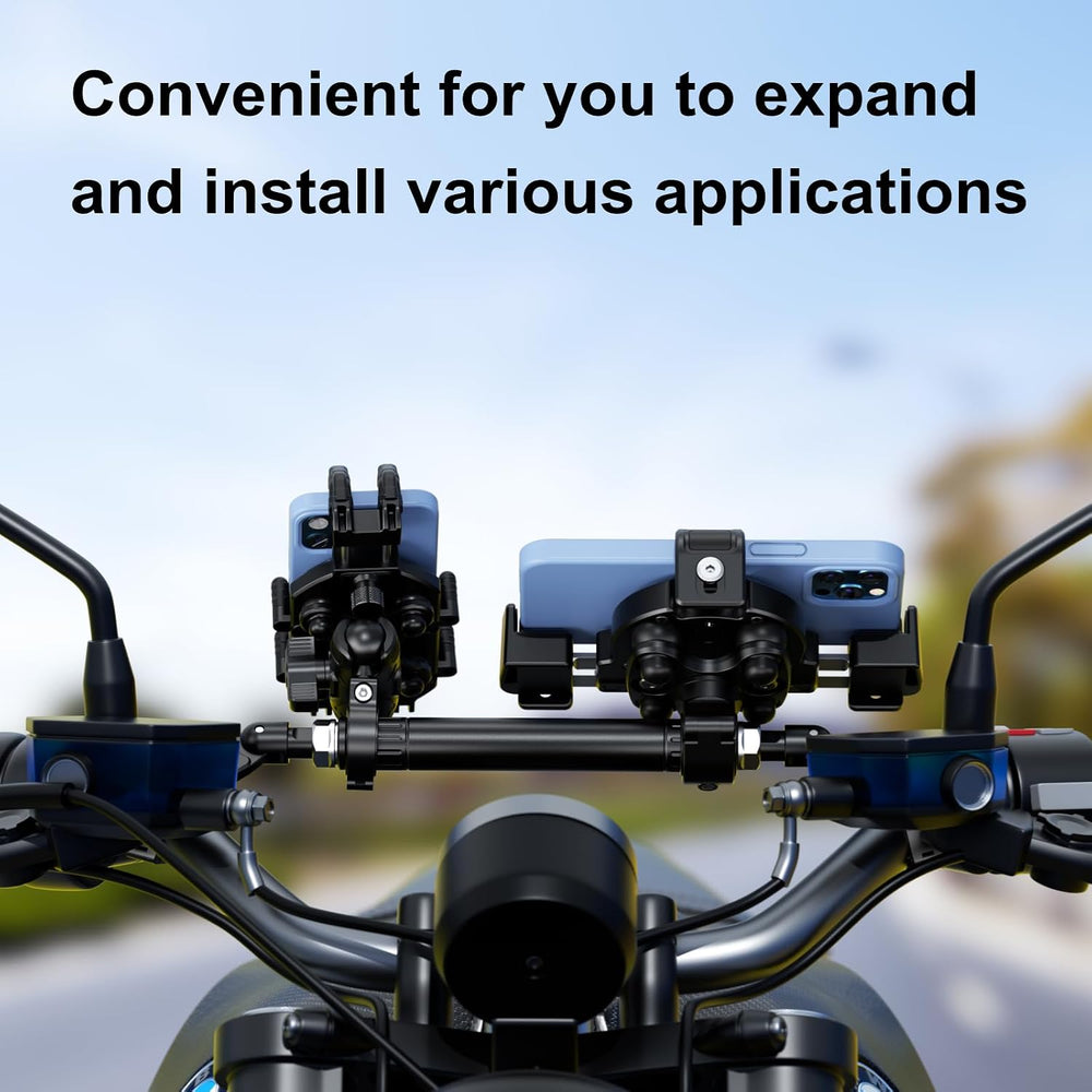 BRCOVAN Motorcycle Cross Bar, Length Adjustable Handlebar Extender