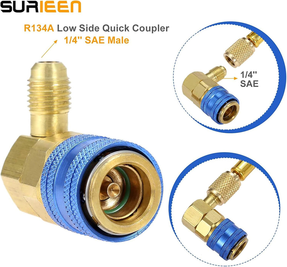 AC Oil Injector Tool with R134A Refrigerant Charging Hose