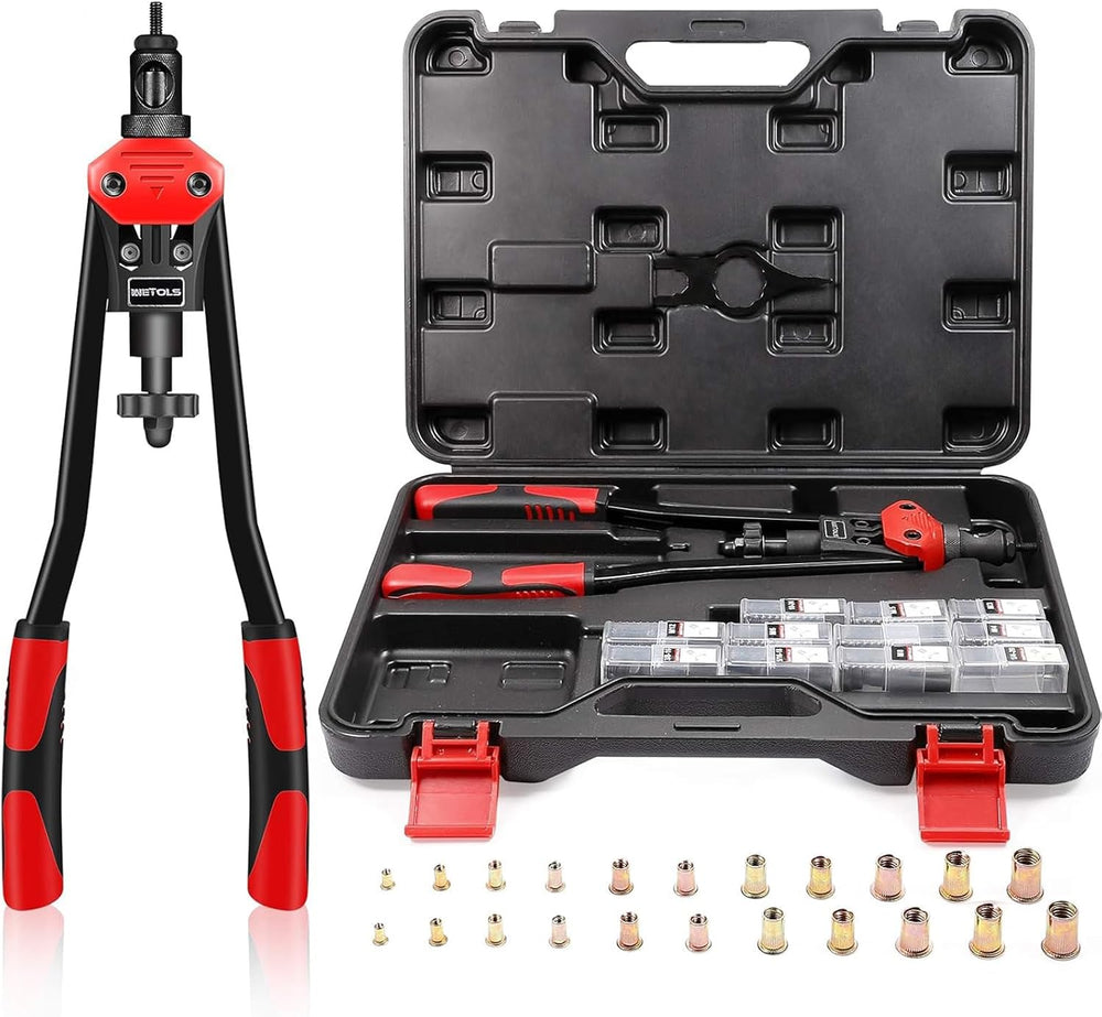 WETOLS Rivet Nut Tool Kit, 16'' Rivnut Tool with 11 Metric and SAE Ma...