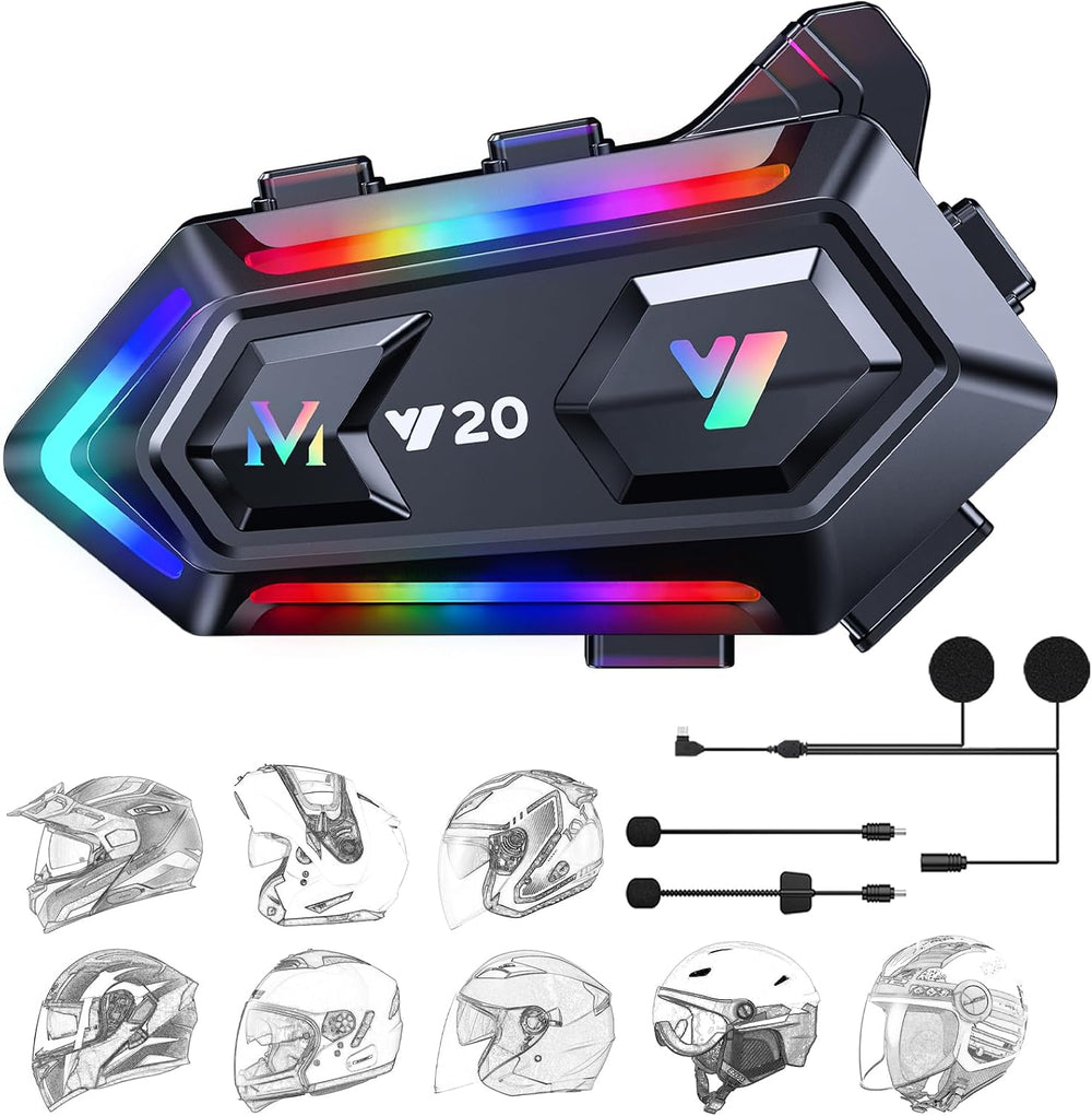 FEYA Motorcycle Helmet Speakers High Battery Life Helmet Headset