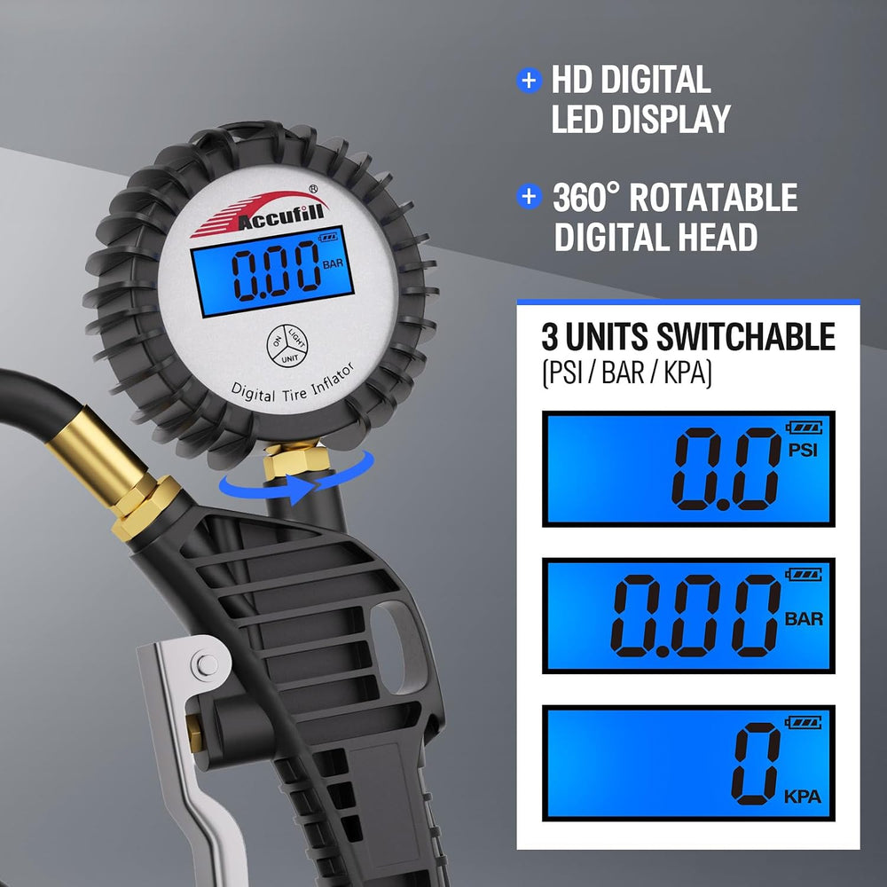 H70 Digital Tire Pressure Gauge with Inflator