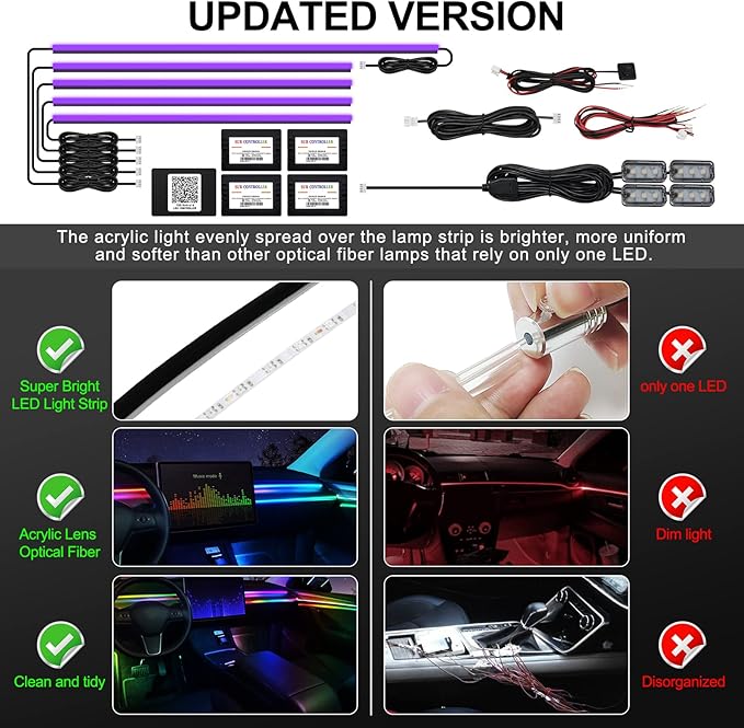 Acrylic Interior Car LED Strip Light