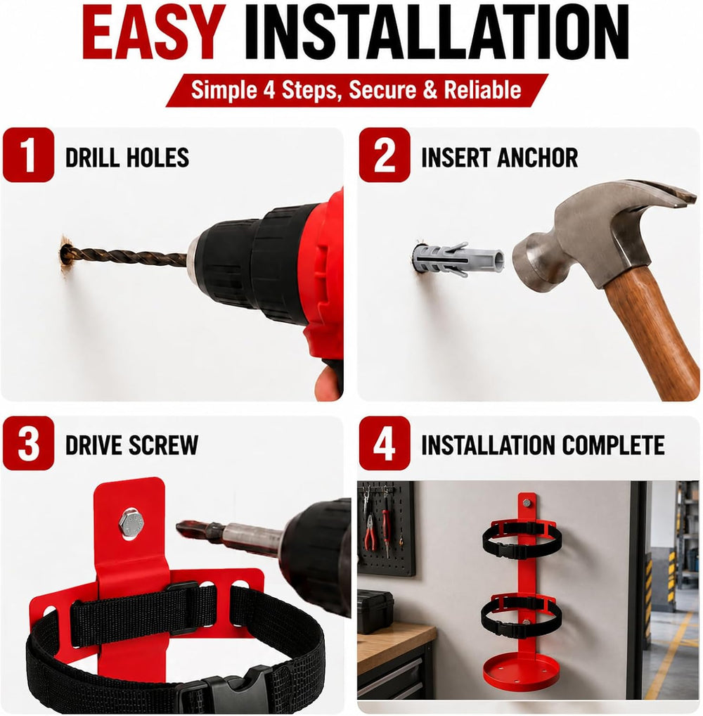 Fire Extinguisher Mount - Heavy Duty Metal Wall Mount Bracket,Adjustable Quic...