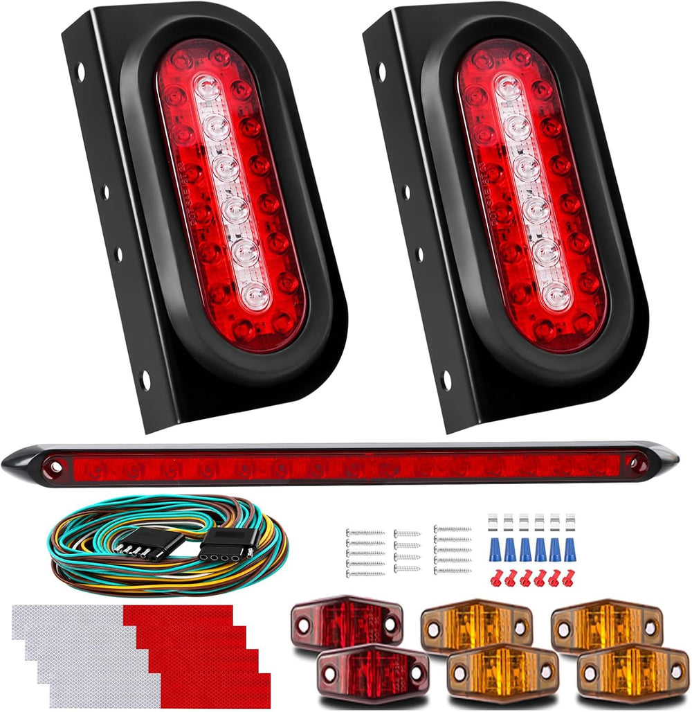 LIMICAR Trailer Lighting Kit with Backup Lights and 25FT 5-Pin Harness