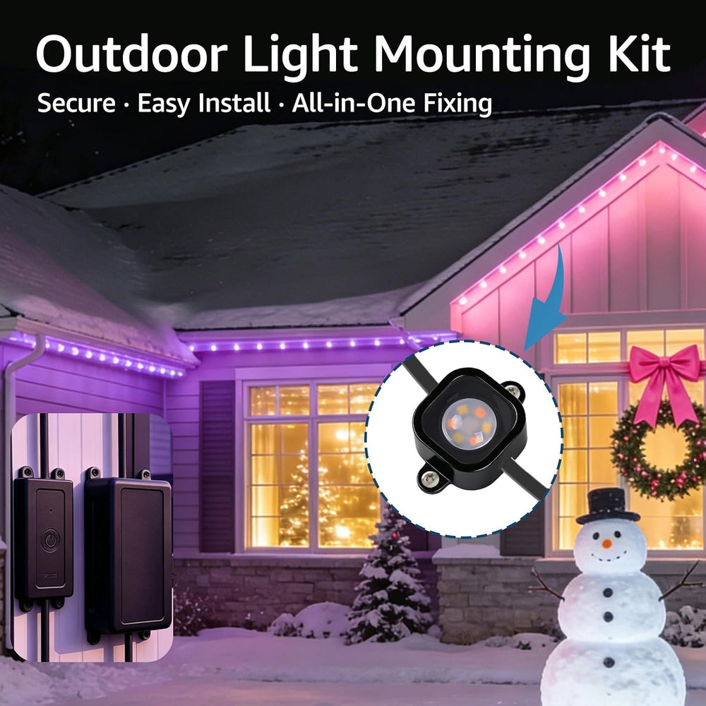 Light Mounting Clips Kit for Govee Pro H706A/B/C H806A/B/C-for 200FT