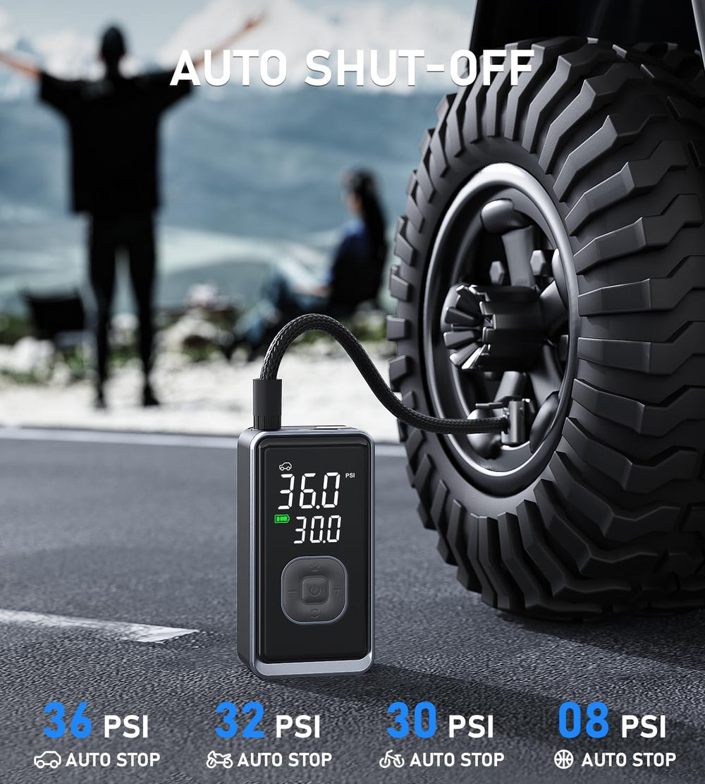 Tire Inflator Portable Air Compressor, 150PSI Cordless Pump for Car Tires