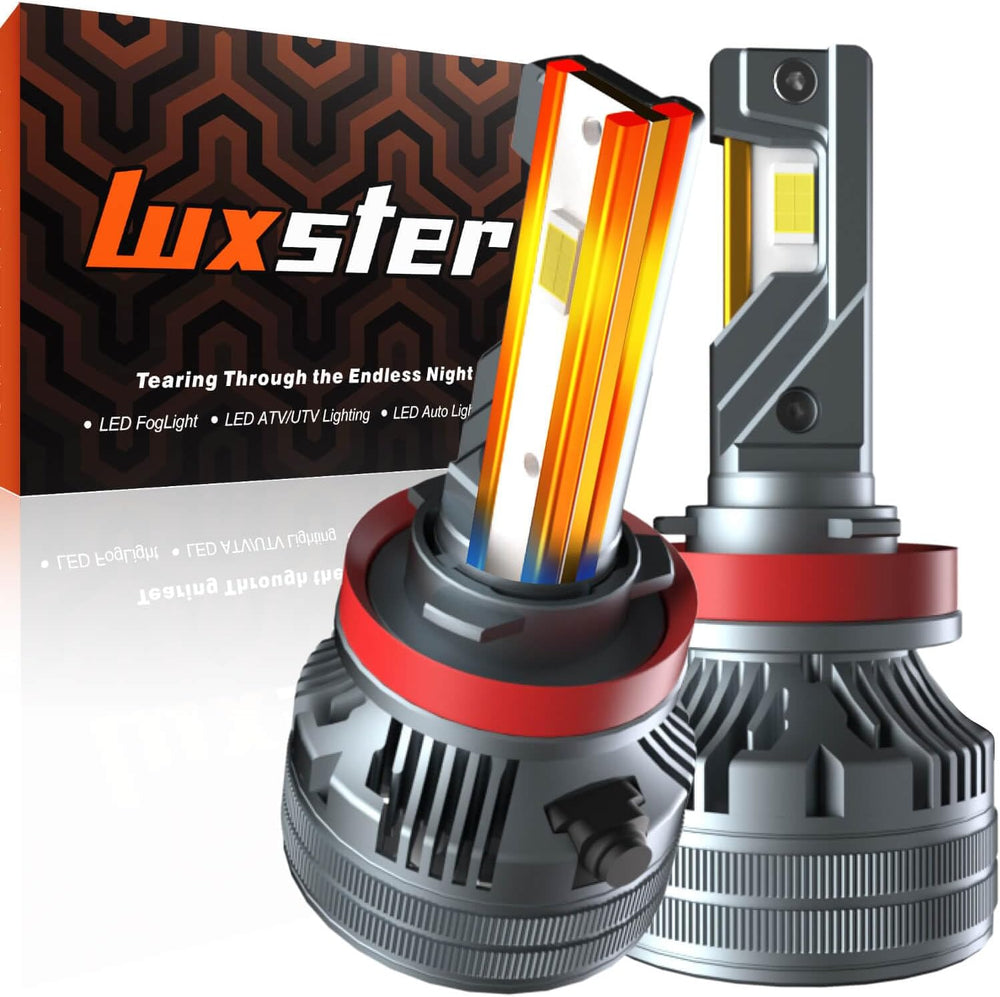 LUXSTER Punisher H11 H9 LED Bulbs, H8 H16 Foglight, 40000LM Ultra Bright (2 P...