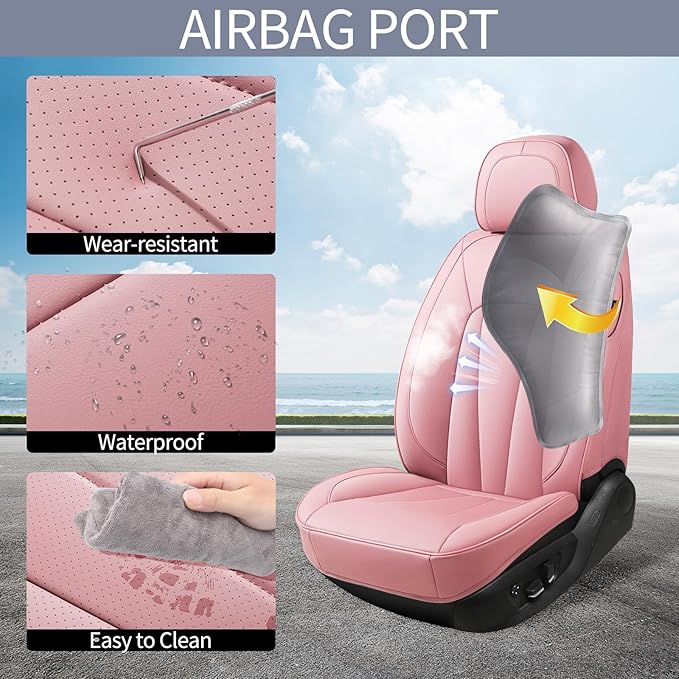 Pink Car Seat Covers, 5 Seats Universal Seat Covers