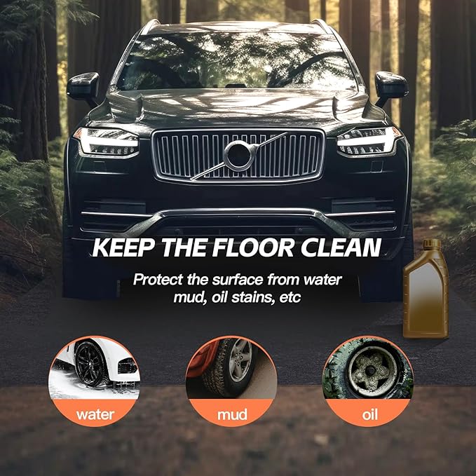 7.5'x 20' Garage Floor Mat & Oil Spill Mat, Heavy Duty Under Car Mat