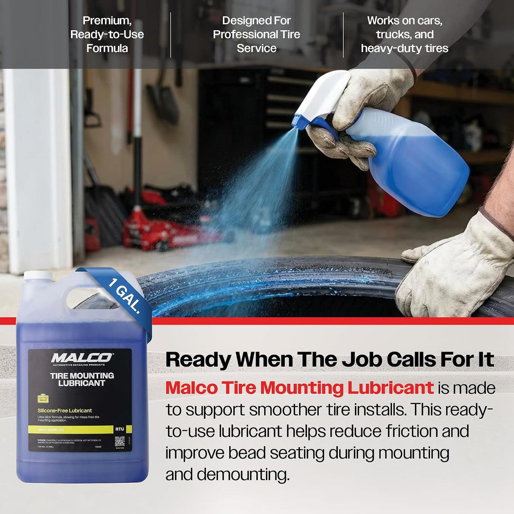 Malco Tire Mounting and Demounting Lubricant with Applicator, 1 Gallon