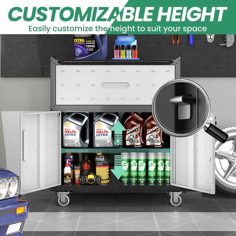 Metal Tool Cabinet, Garage Storage Cabinet System, Wall Cabinet & Locking