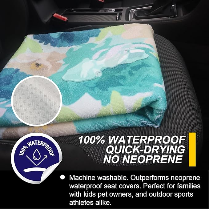Back Seat Cover for Car Trucks Van SUV, Waterproof Rear Bench Towel Seat Covers