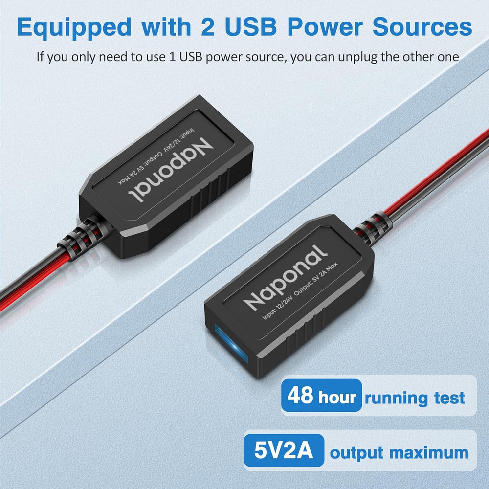 GPS Dash Cam Power Adapter(10 Pin Type B)with Auto Dimming Rearview Mirror