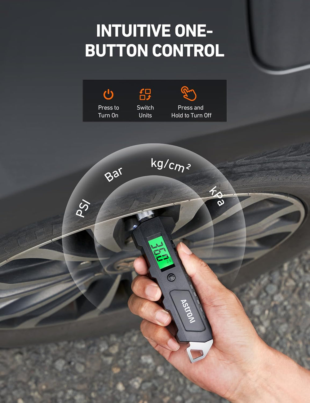 AstroAI Heavy Duty Digital Tire Pressure Gauge, 230 PSI for Car Bicycle