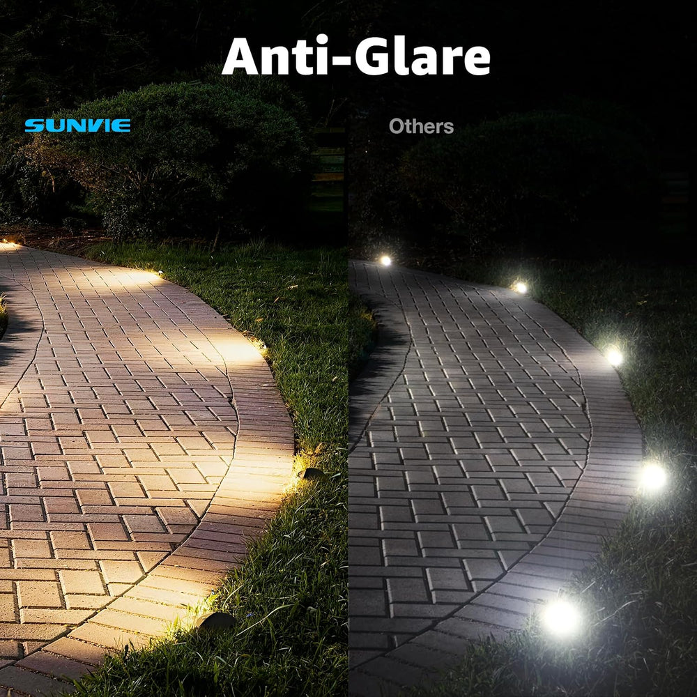 SUNVIE 5W 3000K Low Voltage Well Lights Landscape LED in Ground, 6 Pack
