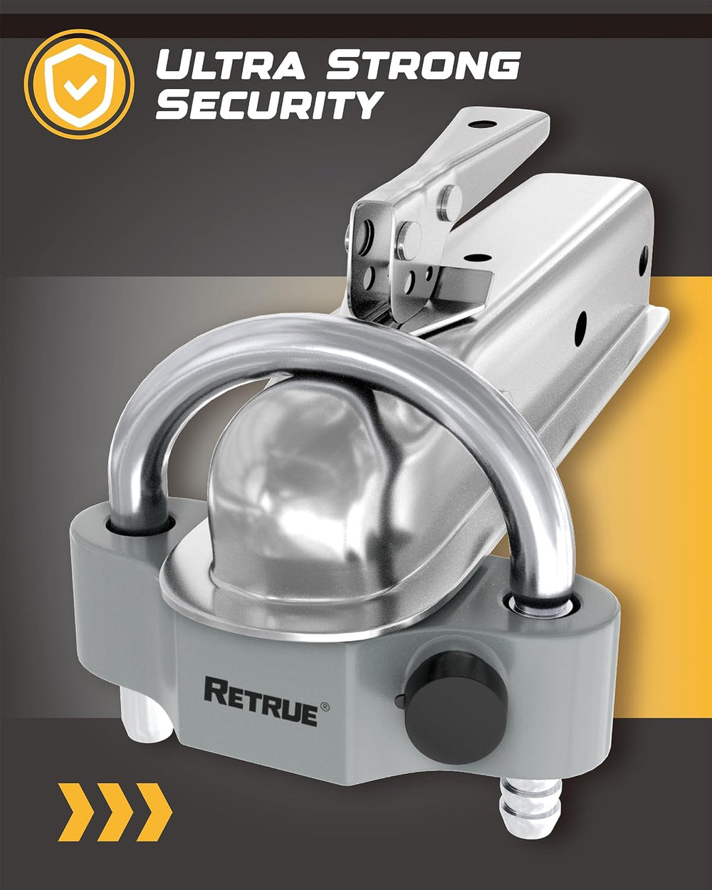 RETRUE Heavy-Duty Universal Coupler Lock Trailer Locks Ball Hitch Trailer Hit...