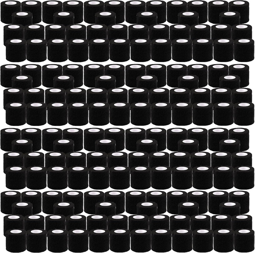 BQTQ 168 Rolls Elastic Adhesive Tape 2 Inch Self Adherent Bandages(Black)