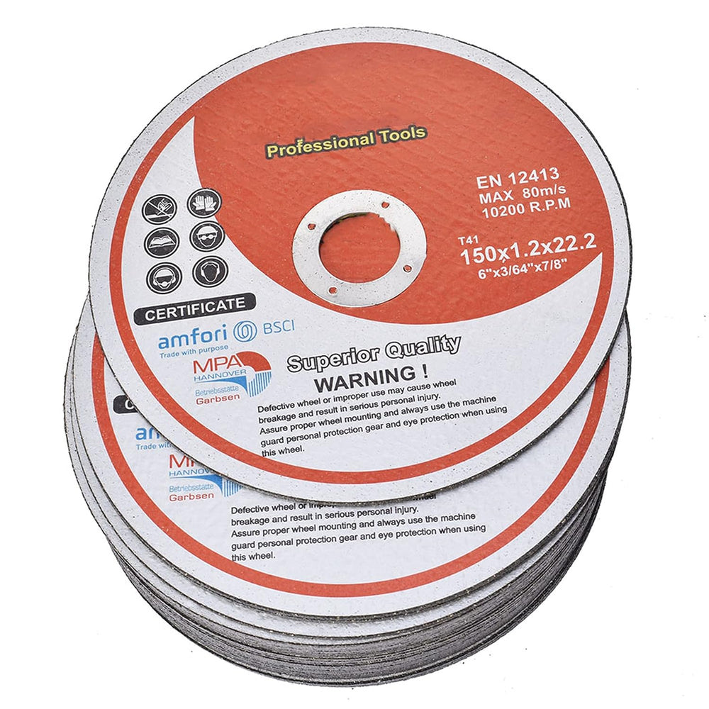 ALL-CARB 100 Pack 6 Inch x 0.045 Inch x 7/8 Inch Cutting Wheel Metal and Stai...