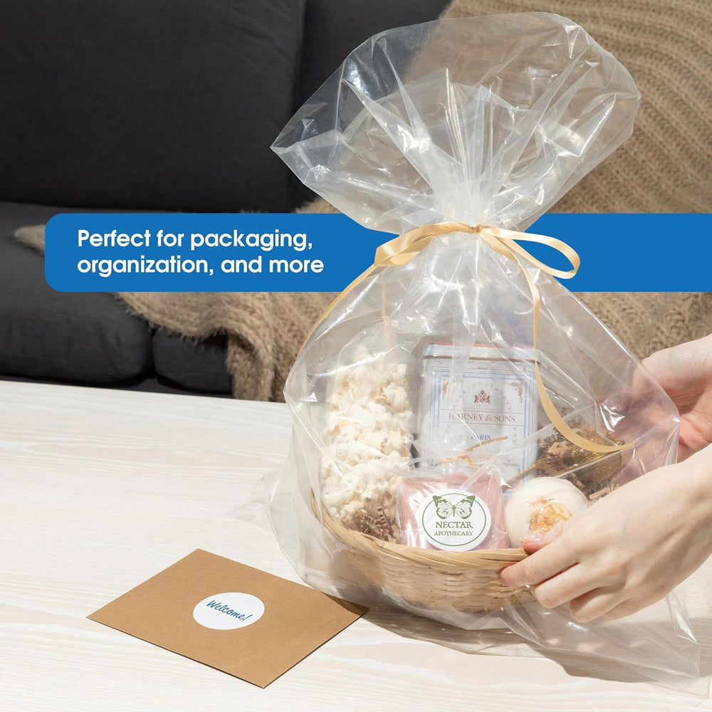 36" X 48" Open-End Flat Poly Bags (50 Count) - 2 Mil Clear Plastic ...