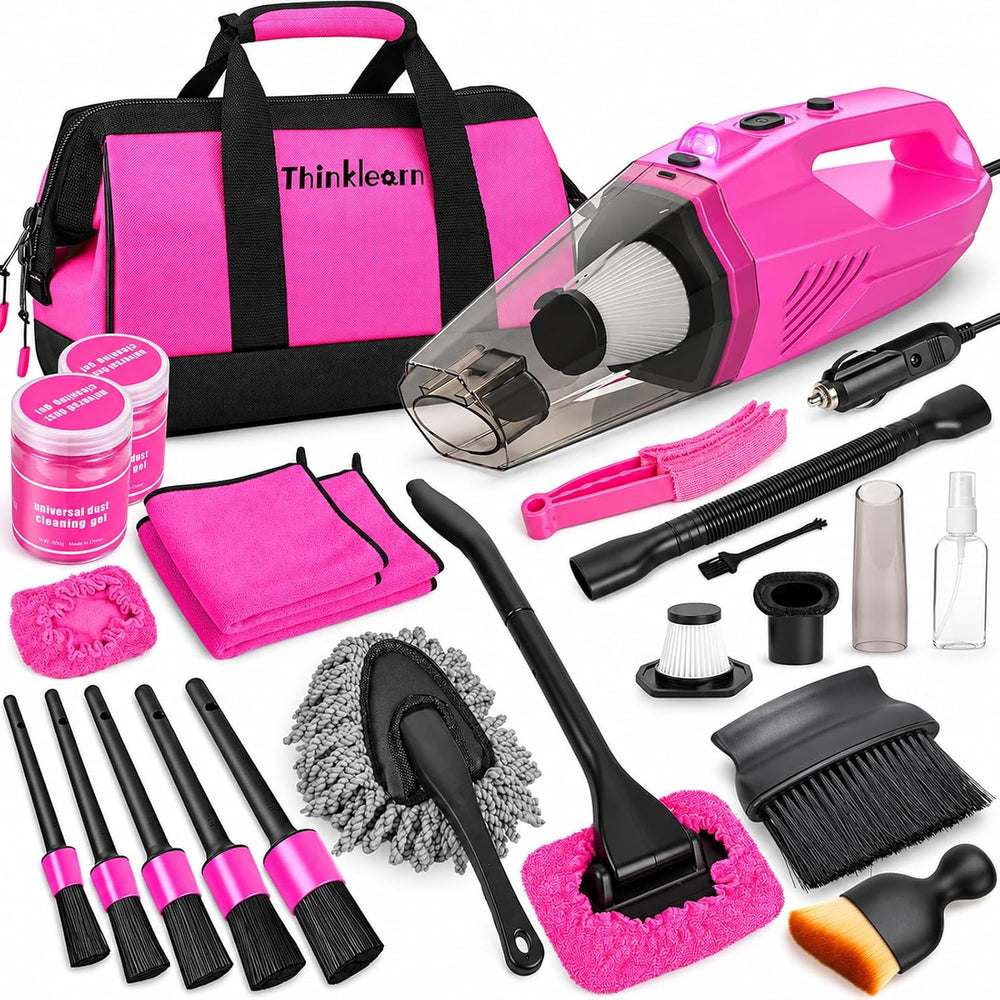 Thinklearn Car Cleaning Kit With High Power Car Vacuum Detailing Kit