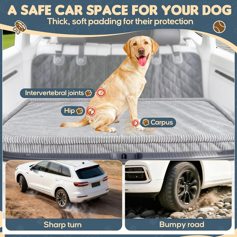 Dog Car Bed, Non-Slip Backseat Extender Pet Mat 50"x24.6"x2"