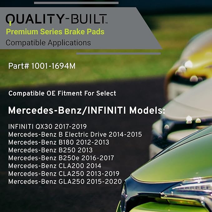Premium Semi-Metallic Front Brake Pads Compatible