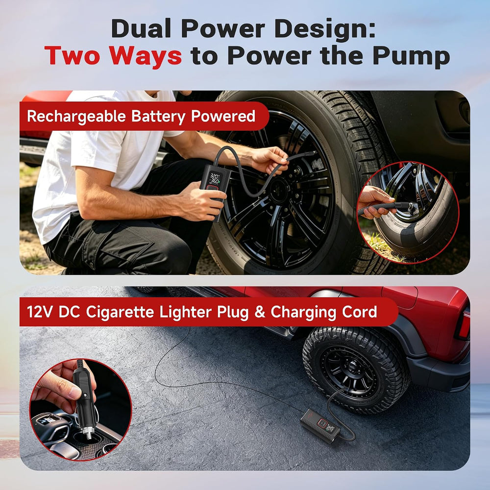 Dual Cylinder 5X Fast Tire Inflator Portable Air Compressor