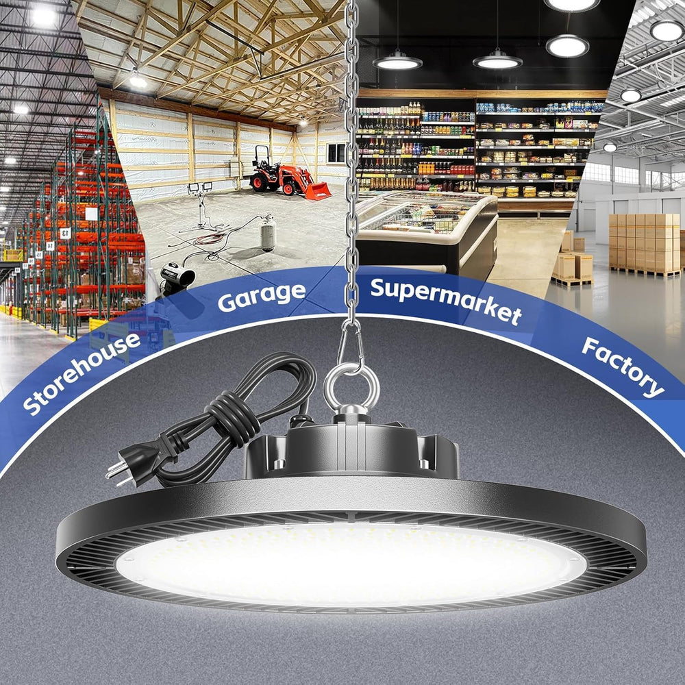 LED High Bay Light, 200W 28000lm 5000K High Bay Led Shop Light with Plug 5...