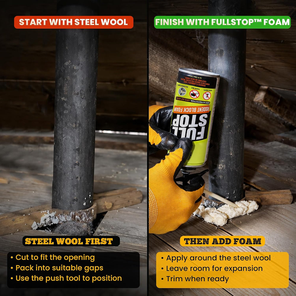 BEEST FullStop Spray Foam Sealant for Rodent Entry Gaps, 12 oz - 2 Pack