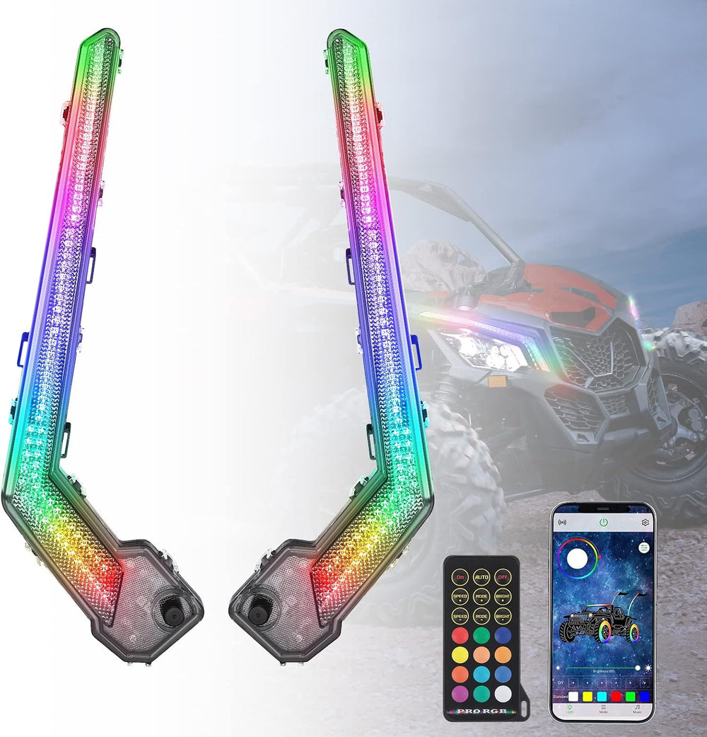 KEMIMOTO X3 Fang Lights RGB Compatible with 2017-2026 Can Am X3/MAX