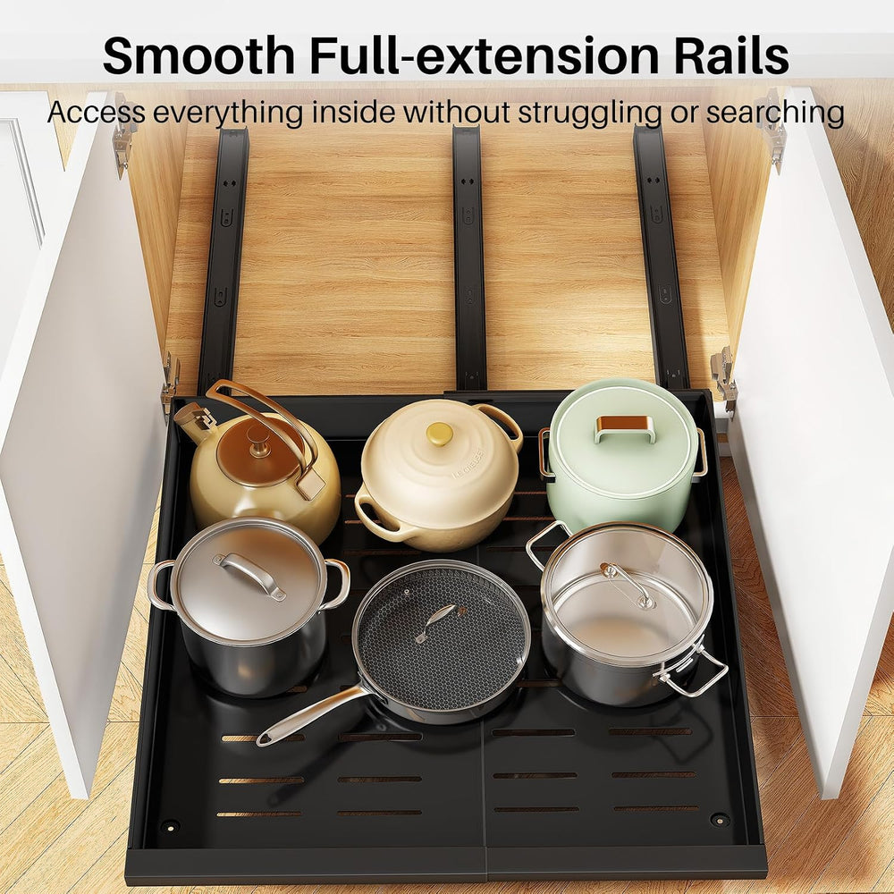 Pull out Cabinet Organizer, 2-Pack Expandable(13.6"-24") Silde out ...