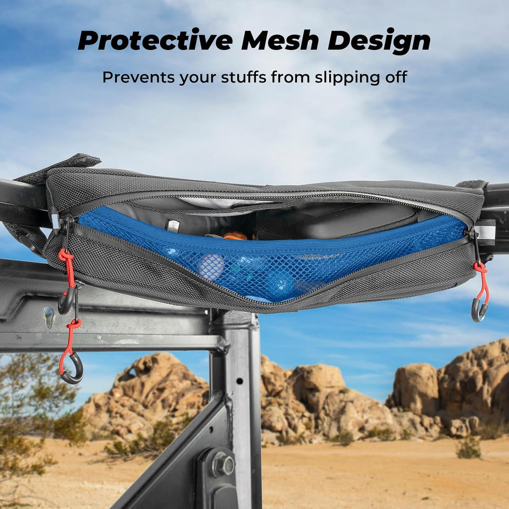 KEMIMOTO 2 Packs UTV Roll Bar Triangle Storage Bag | 1680D, Water Resistant, ...