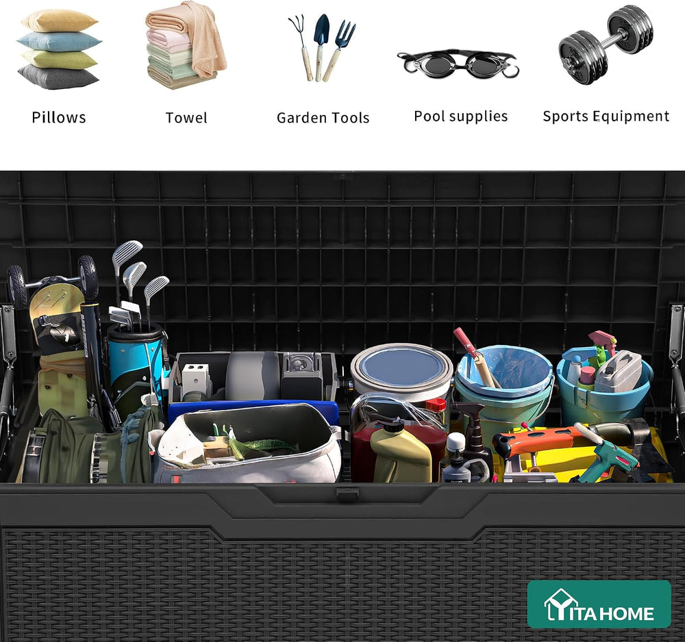 YITAHOME 80 Gallon Resin Deck Box