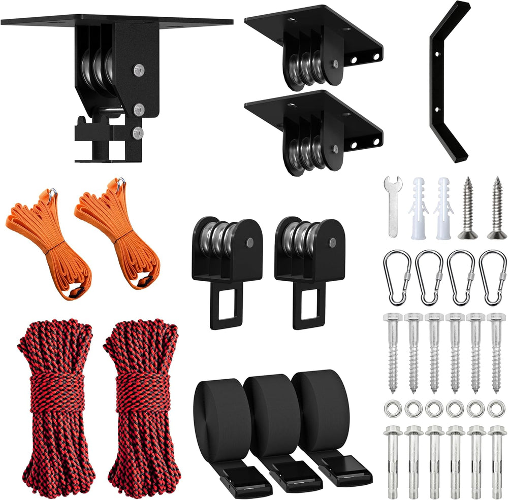 Heavy Duty Kayak Hoist, 250 lbs Auto-Locking Pulley System