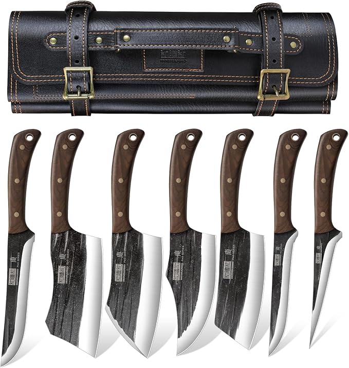 Butcher Knife Set, Hand Forged Butcher Chef Knife Set