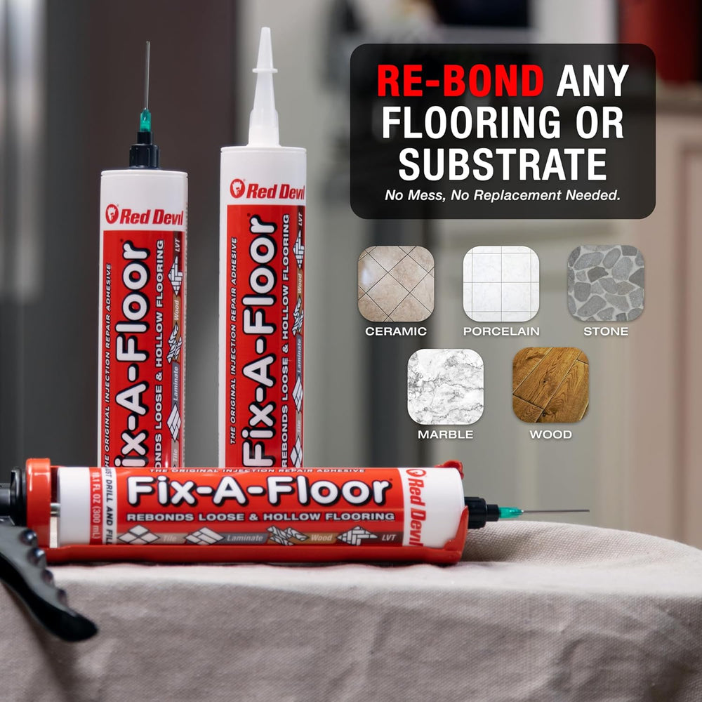 The Original Fix-A-Floor Loose Tile Repair Adhesive - Tile, Marble, Stone, Wo...