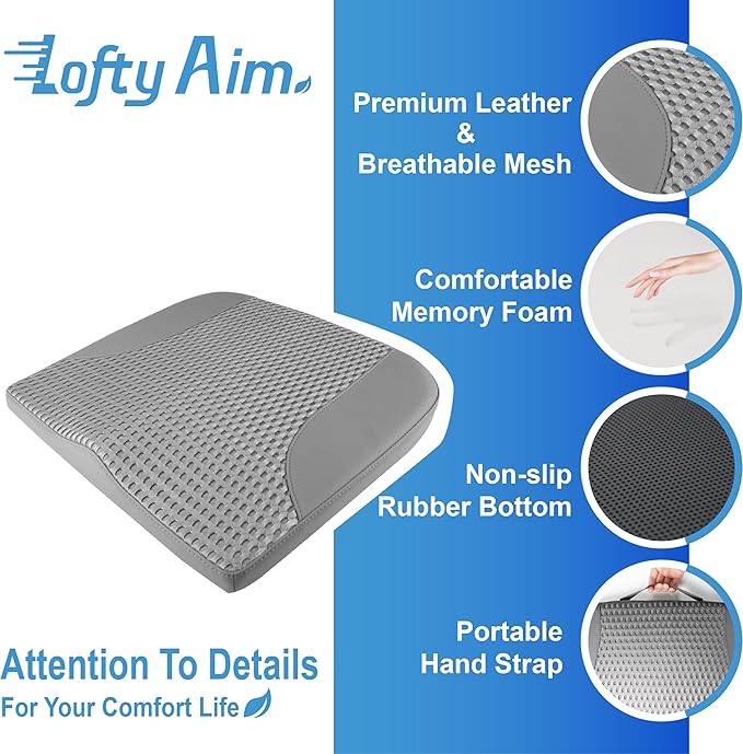 Car Seat Cushion, Comfortable Memory Foam Seat Pillow