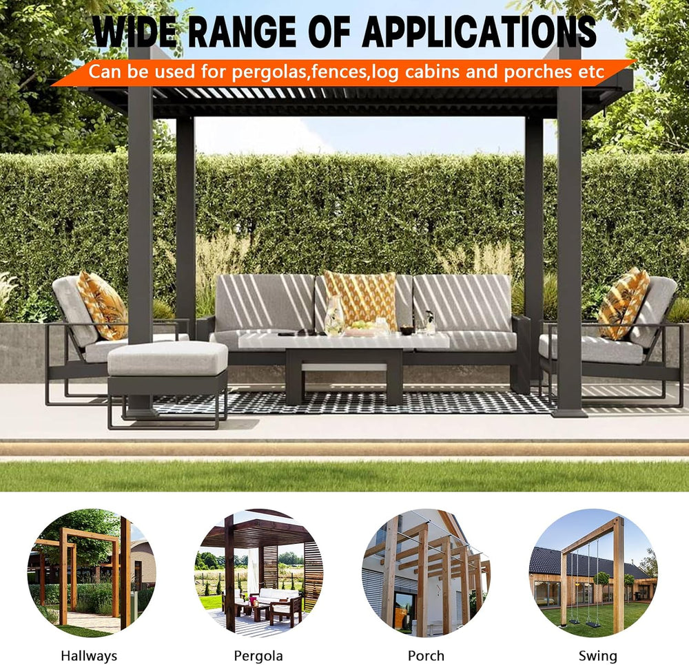 Pergola DIY Bracket Kits,2-Way L Shaped Corner Brackets for 4" x 4"...