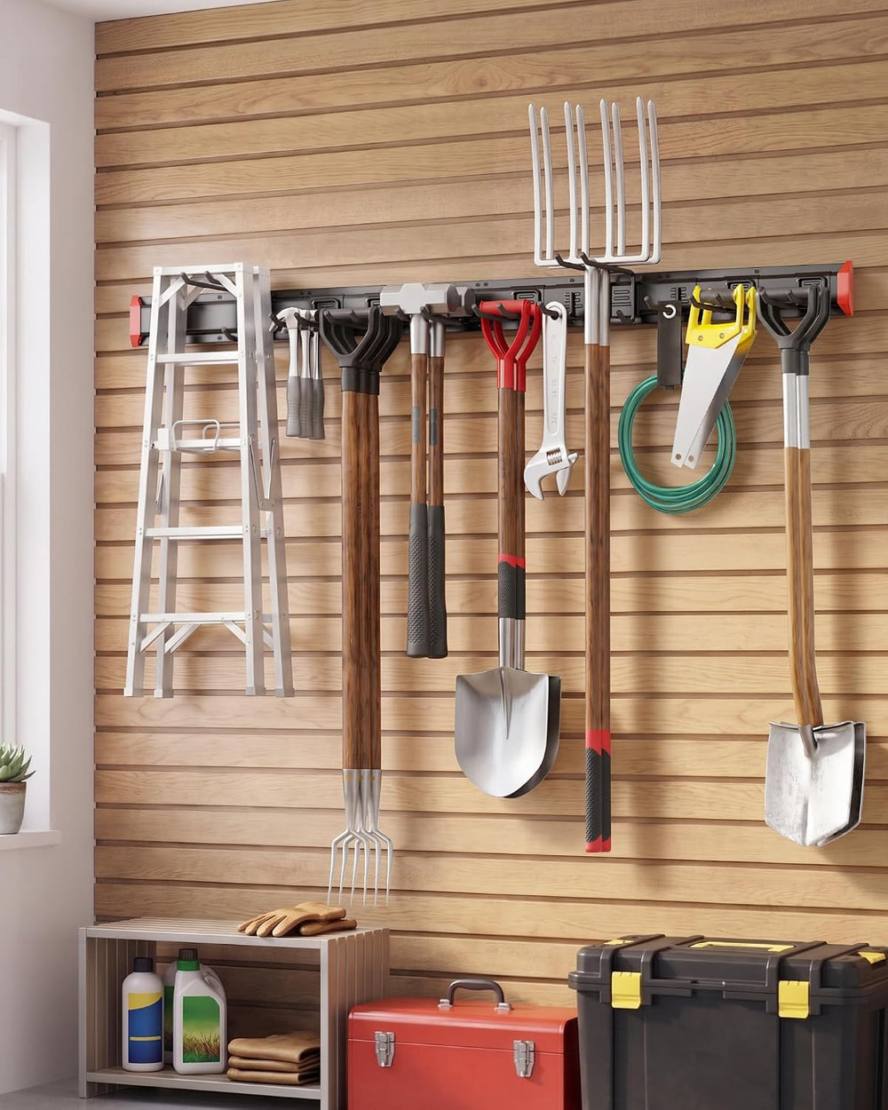 monTEK 64" Garage Tool Organizer Wall Mount, 625 LBS Heavy Duty Tool Rack
