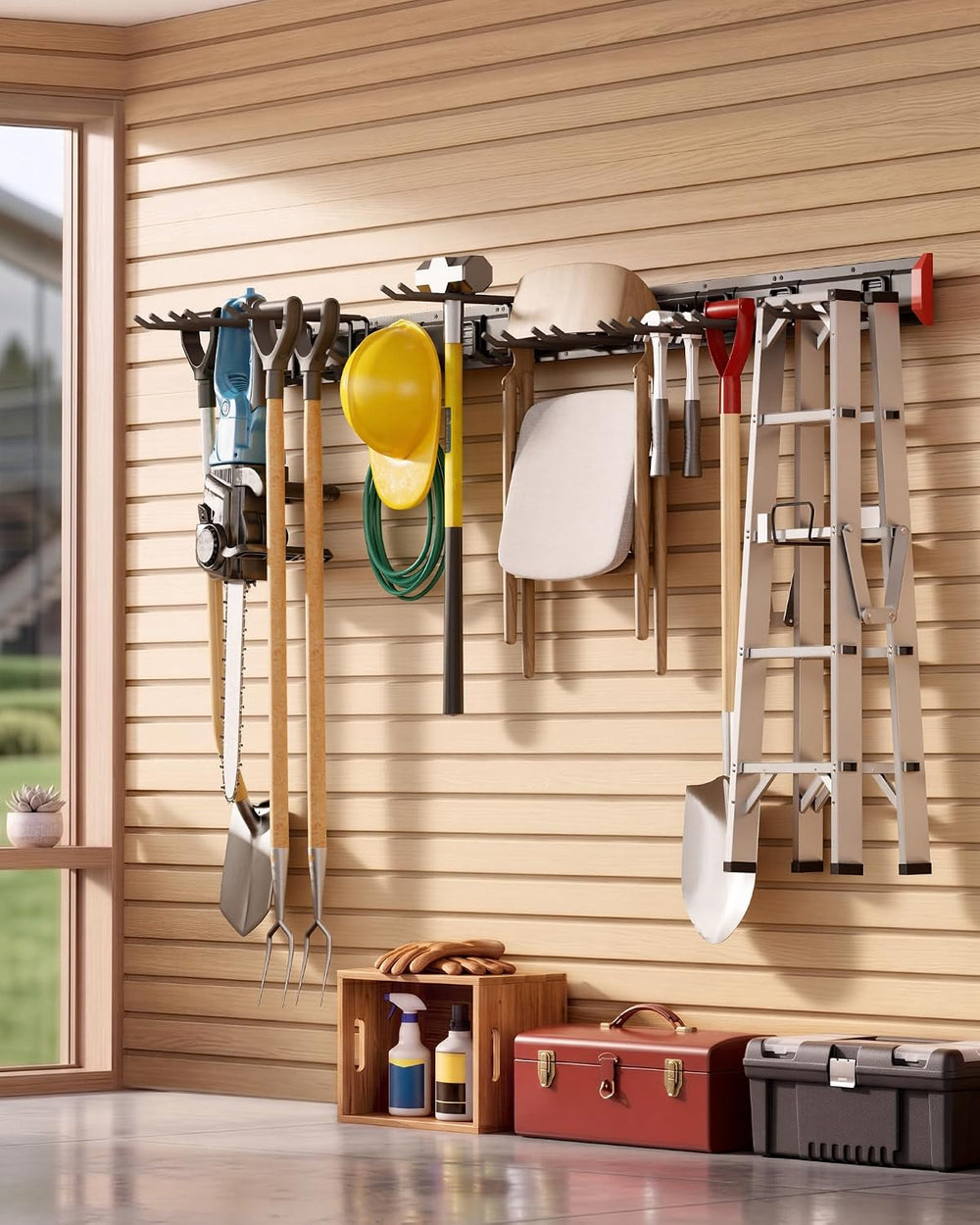 monTEK 80" Garage Tool Organizer Wall Mount, 800 LBS Heavy Duty Tool Rack