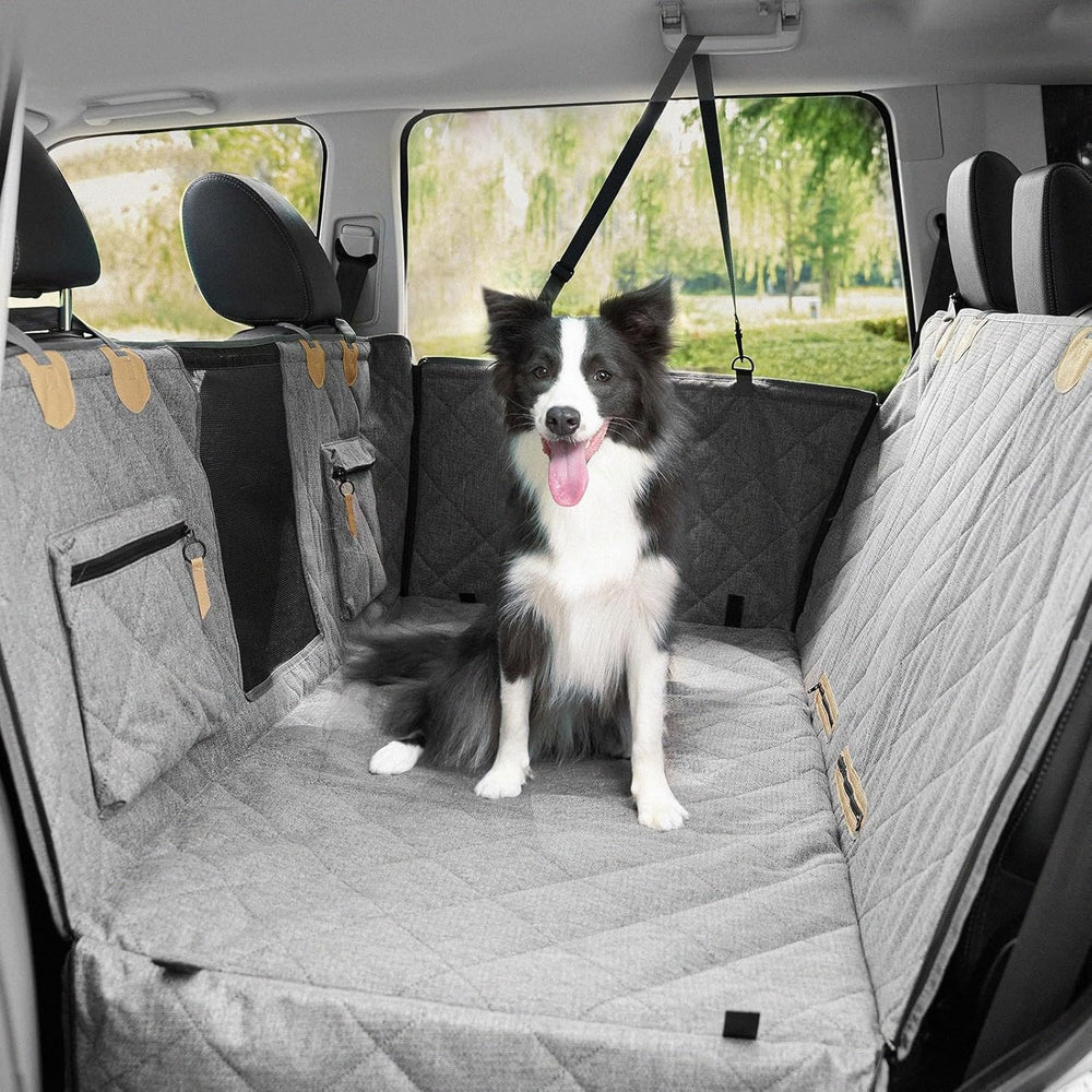 Dog Car Seat Cover for Back Seat, Hard Bottom Back Seat Extender for Dogs, Wa...
