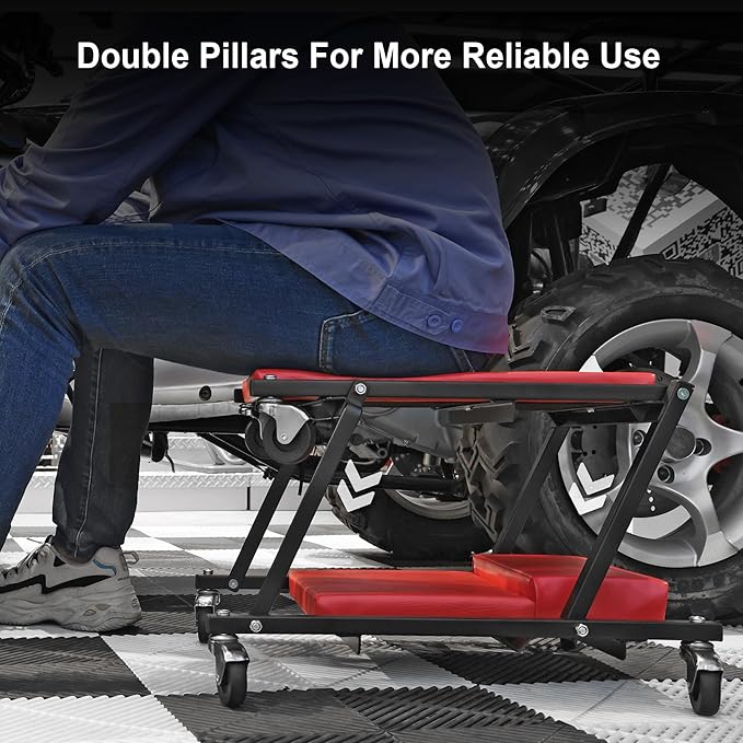 TCE 36" Rolling Foldable Automotive Creeper, 2-in-1 Garage Shop Creeper