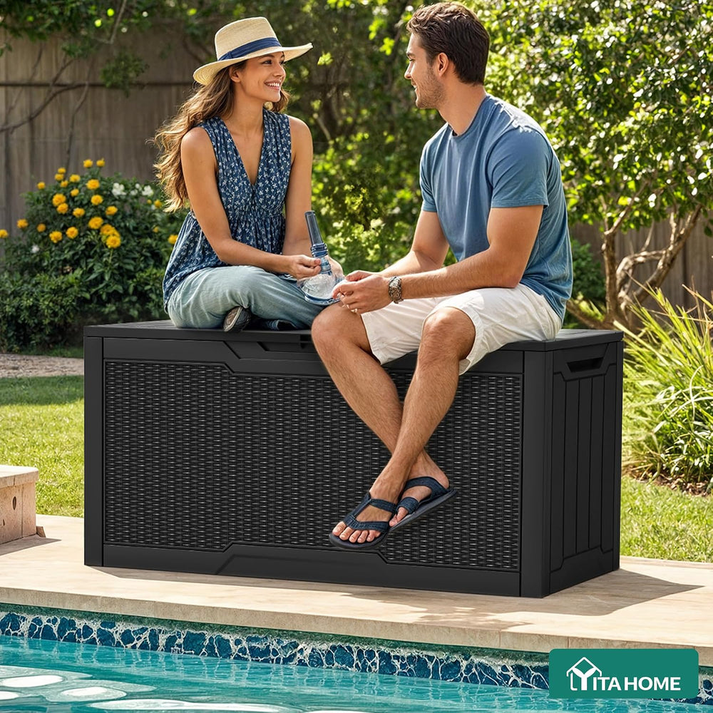 YITAHOME 80 Gallon Resin Deck Box