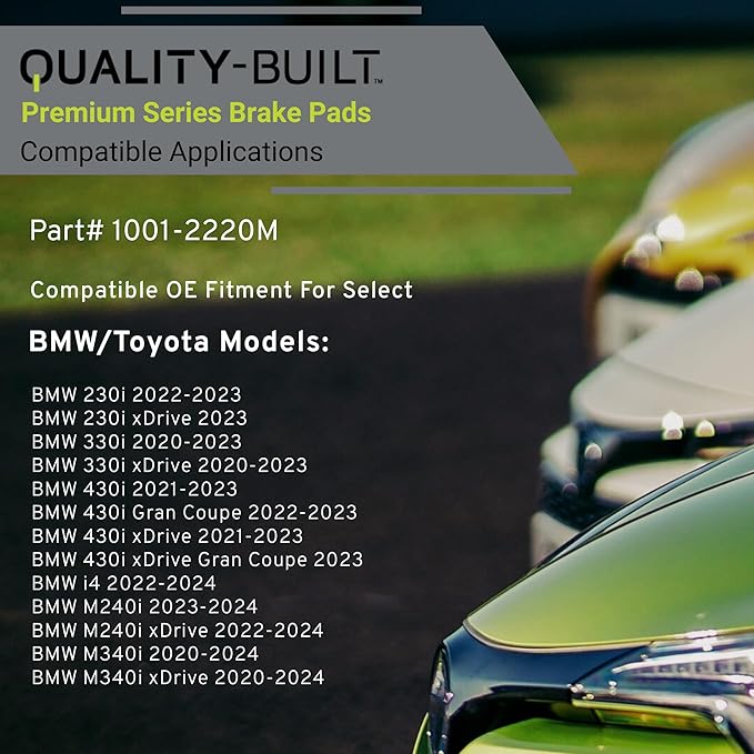 Premium Semi-Metallic Rear Brake Pads Compatible